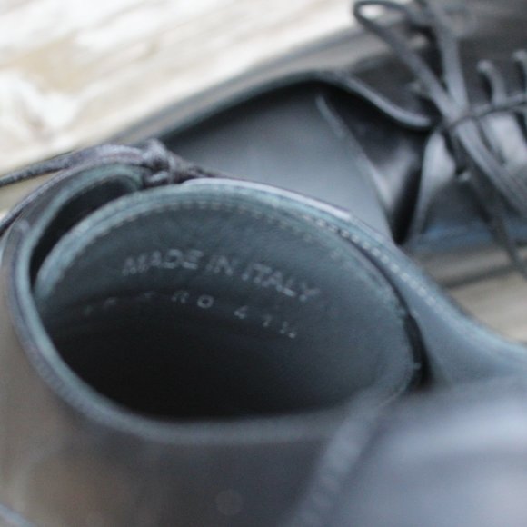 Dior Black Calfskin Leather Derby, EU size 41.5, Made in Italy, GUC - Picture 11 of 13